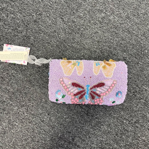 Beaded Purple Butterfly Crossbody Bag- TikTok Viral - Picture 4 of 6
